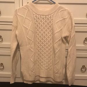 Madewell Cream Fishermen Sweater